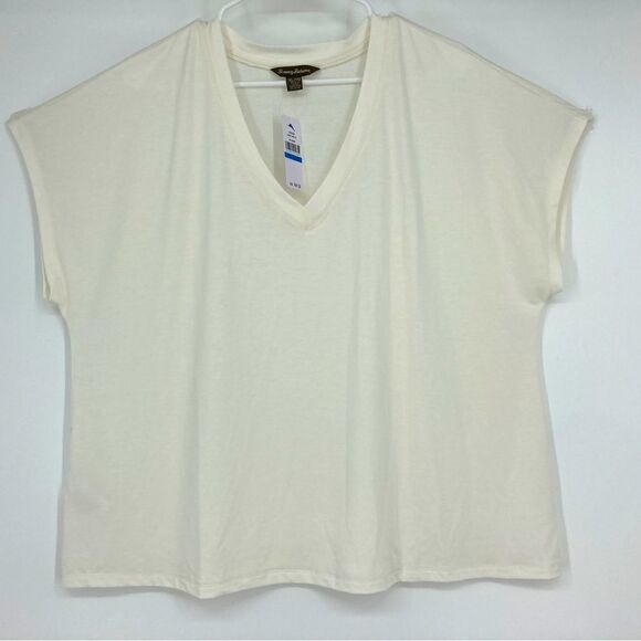 NWT Tommy Bahama Amalie V-Neck Tee Size XL-TG Coconut Color - Picture 2 of 7